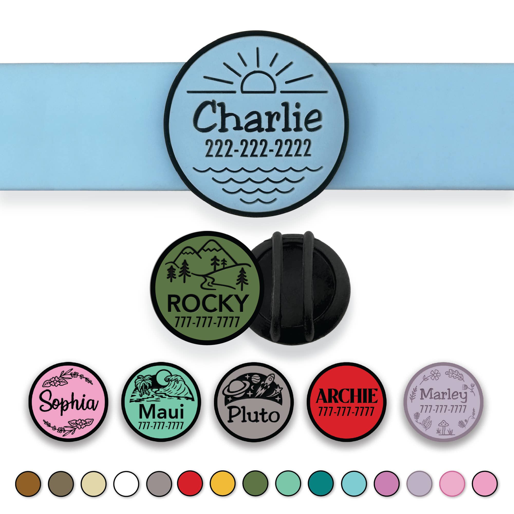 Slide-On Airtag Holder Pet Id Tag   Design Your Own