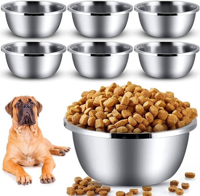 Cup Heavy Duty Stainless Steel Pet Food & Water Bowl