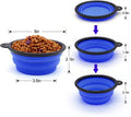 " Portable and Foldable Small Dog Bowl-Blue