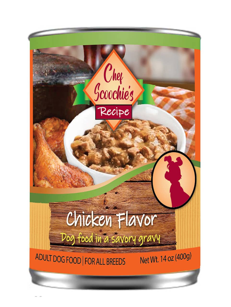 Chef Scoochies Chicken Dog Food in Gravy 14 Ounce Pop Top