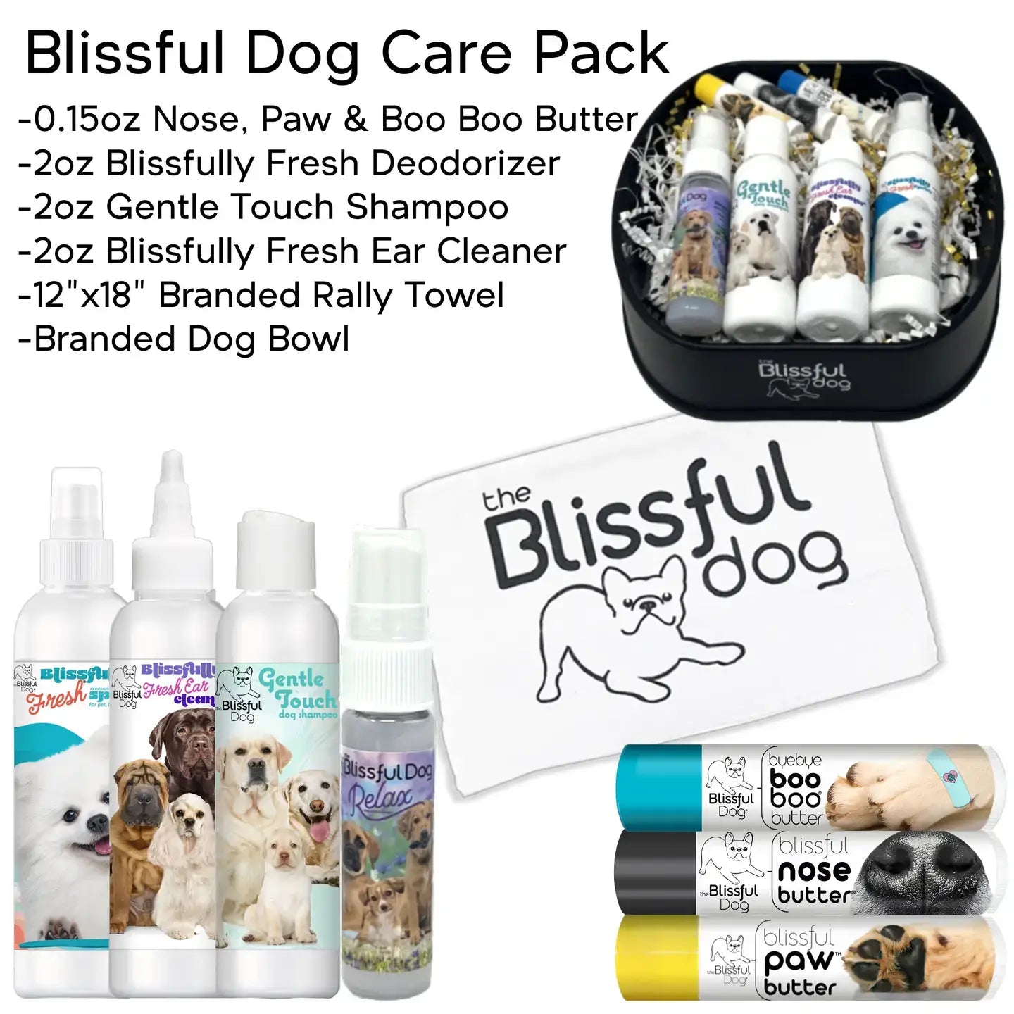 Blissful Dog Care Kit – Shampoo, Sprays & Butters Gift Set image 1