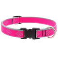 Reflective Pink Diamond Nylon Dog Collar By Lupinepet