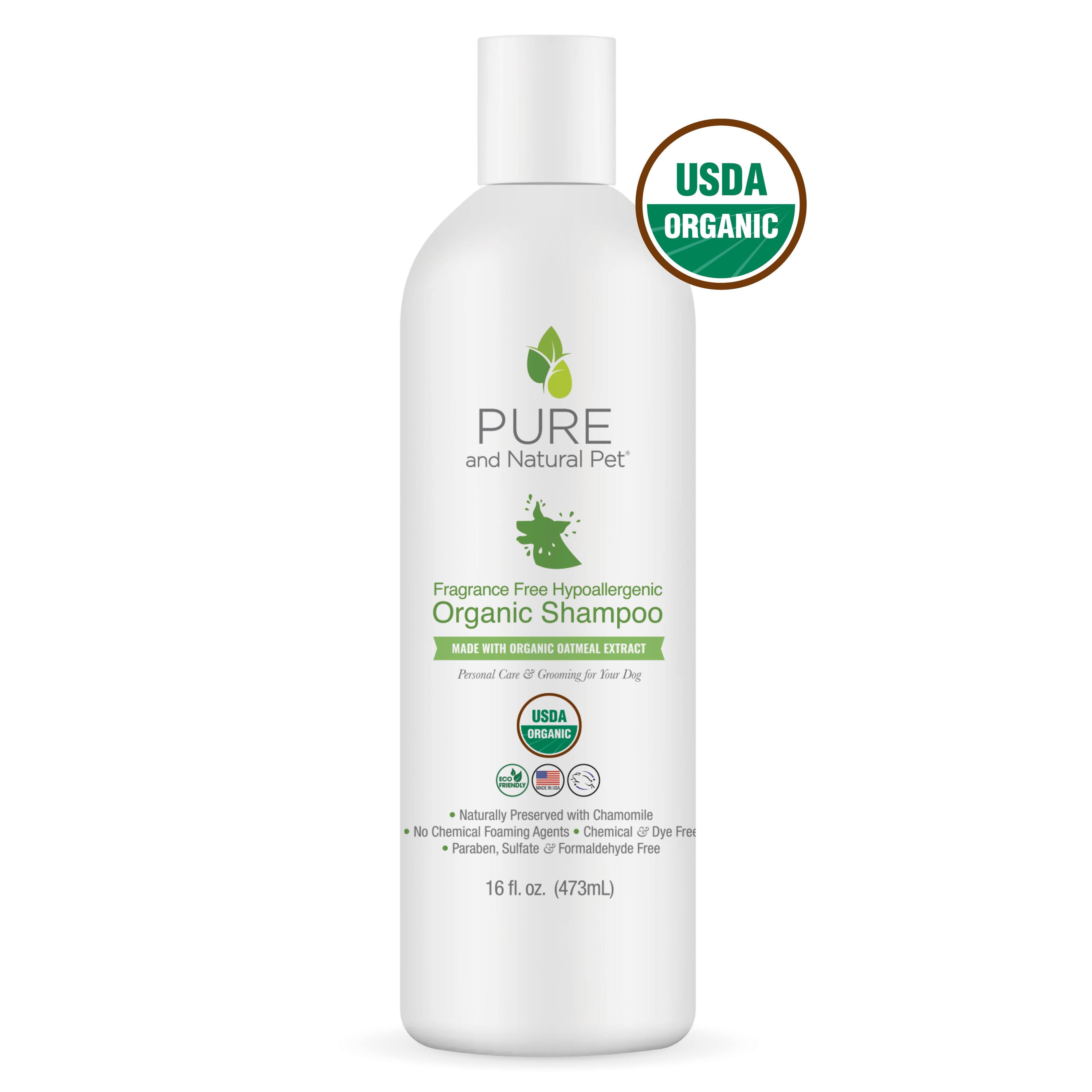 Fragrance-Free Hypoallergenic Organic Shampoo For Dogs