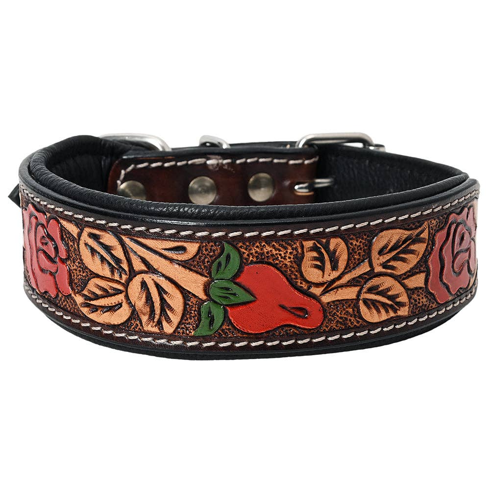 Hilason Genuine Leather Dog Collar Hand Tooled – Hilason