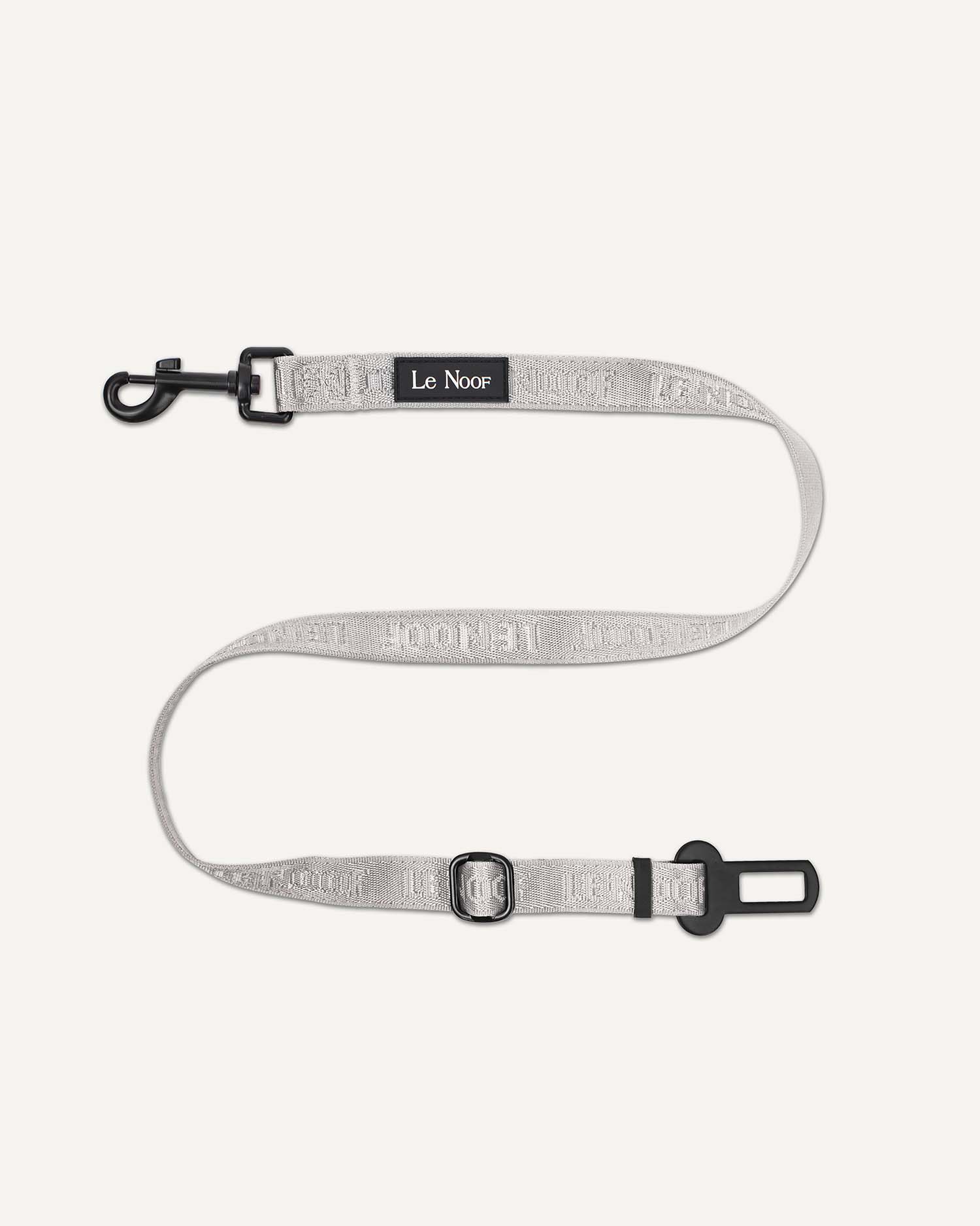 Grey Jacquard Dog Seatbelt