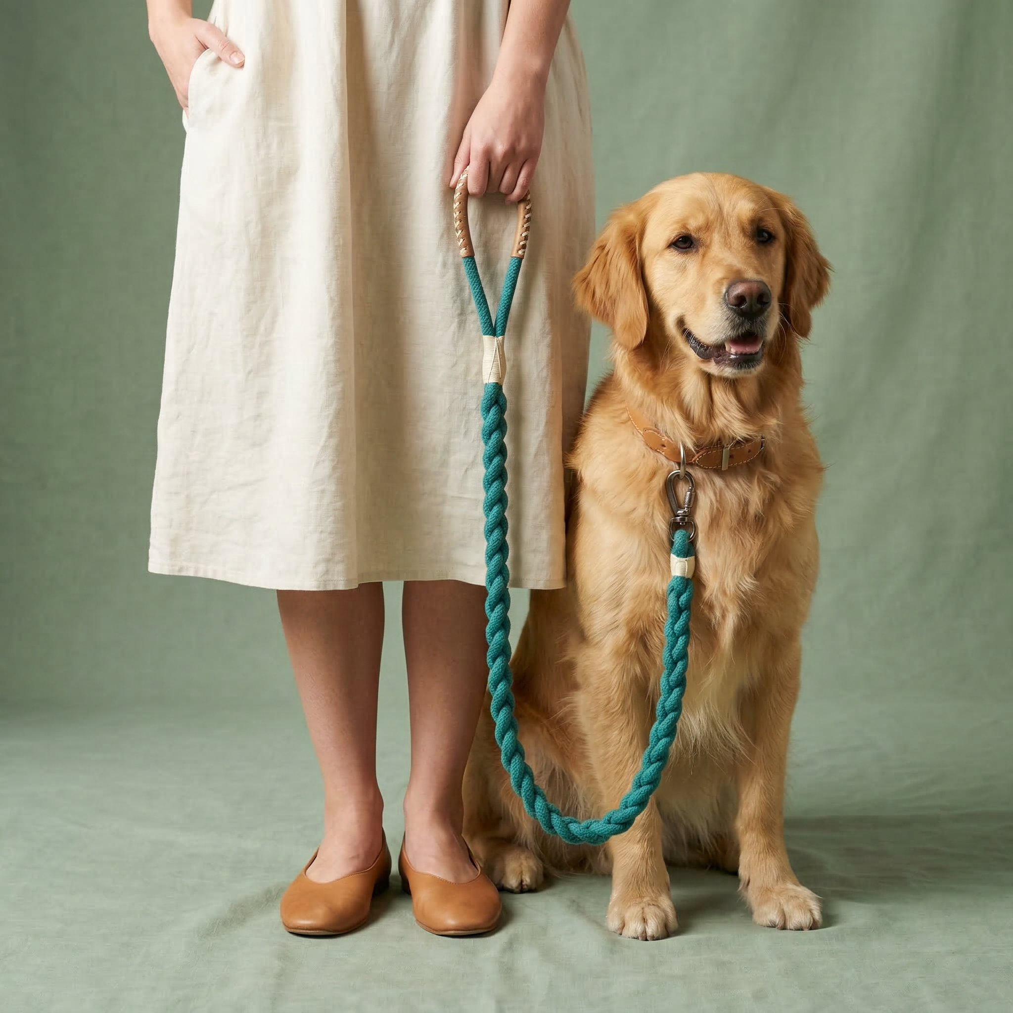 Handcrafted Dog Rope Leash   For Medium and Large Pets