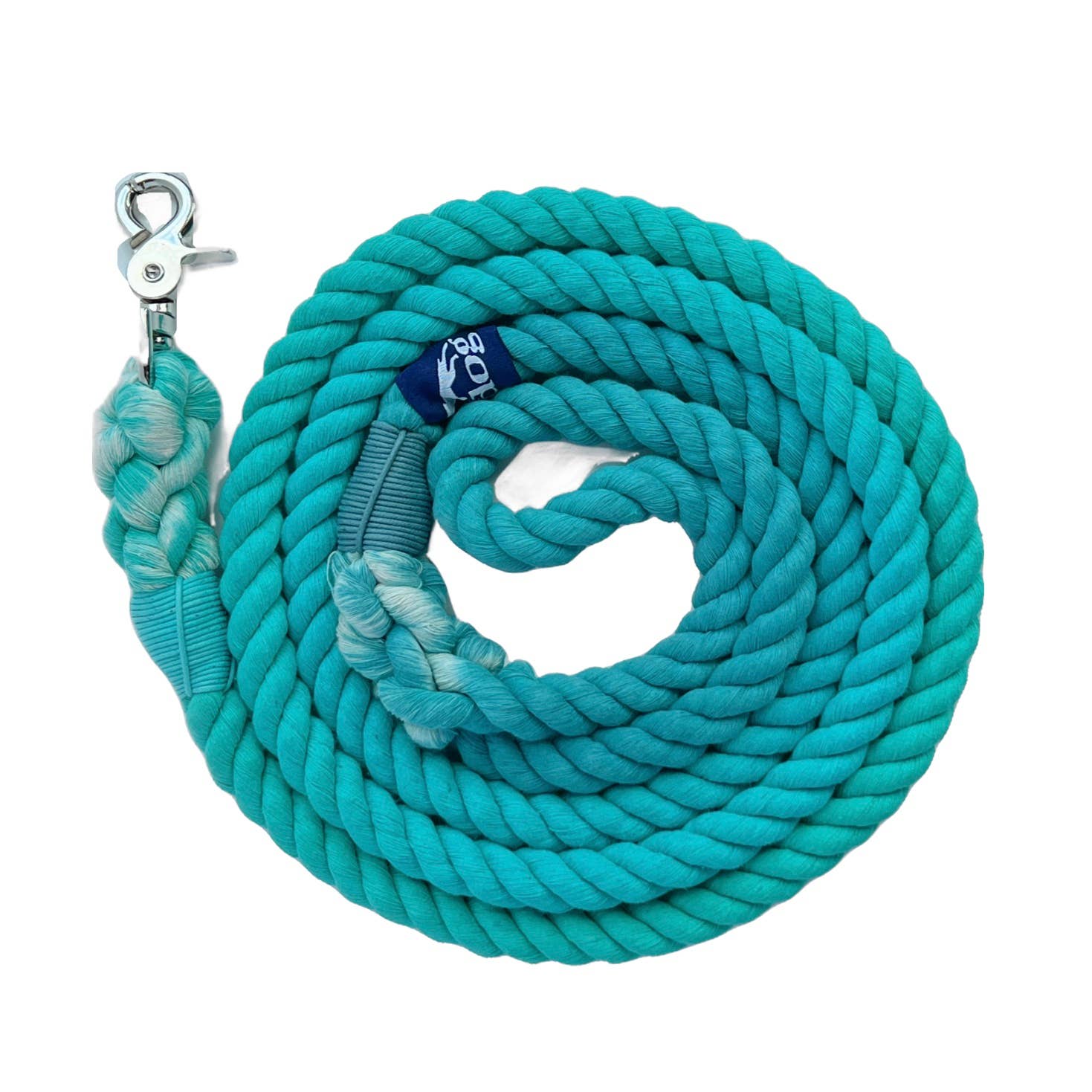 Ombré Cotton Rope Dog Leash - Green To Lt Green