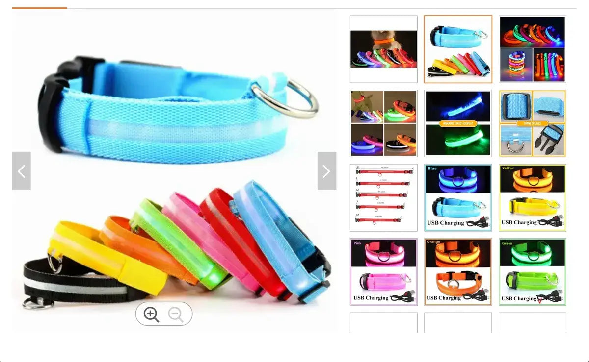 Led Light Up 3 Mode Dog/Pet Collar Usb Rechargeable-Included