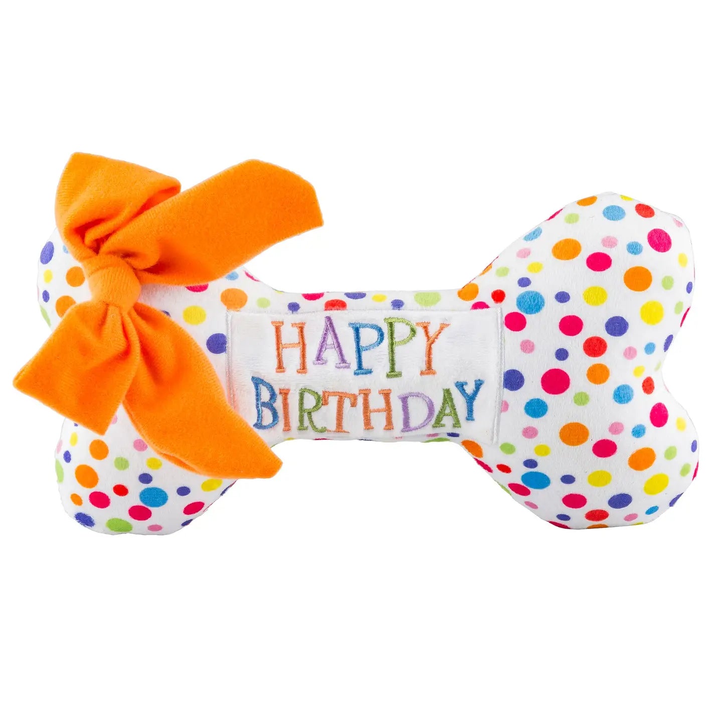 Happy Birthday Bones Squeaker Dog Toy image 1