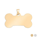 K Gold Pvd Stainless Steel Blank Dog Bone Pet Tag