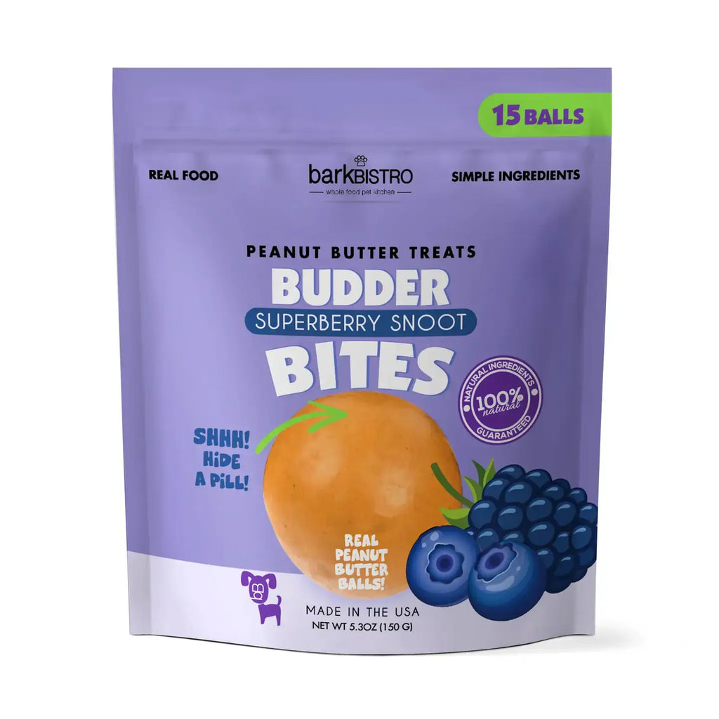 Superberry Snoot Budder Bites – Peanut Butter Dog Treats image 1