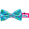 Flamingo Miami Vice Dog Bow Tie