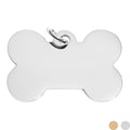 K Gold Pvd Large Blank Stainless Steel Dog Bone Tag