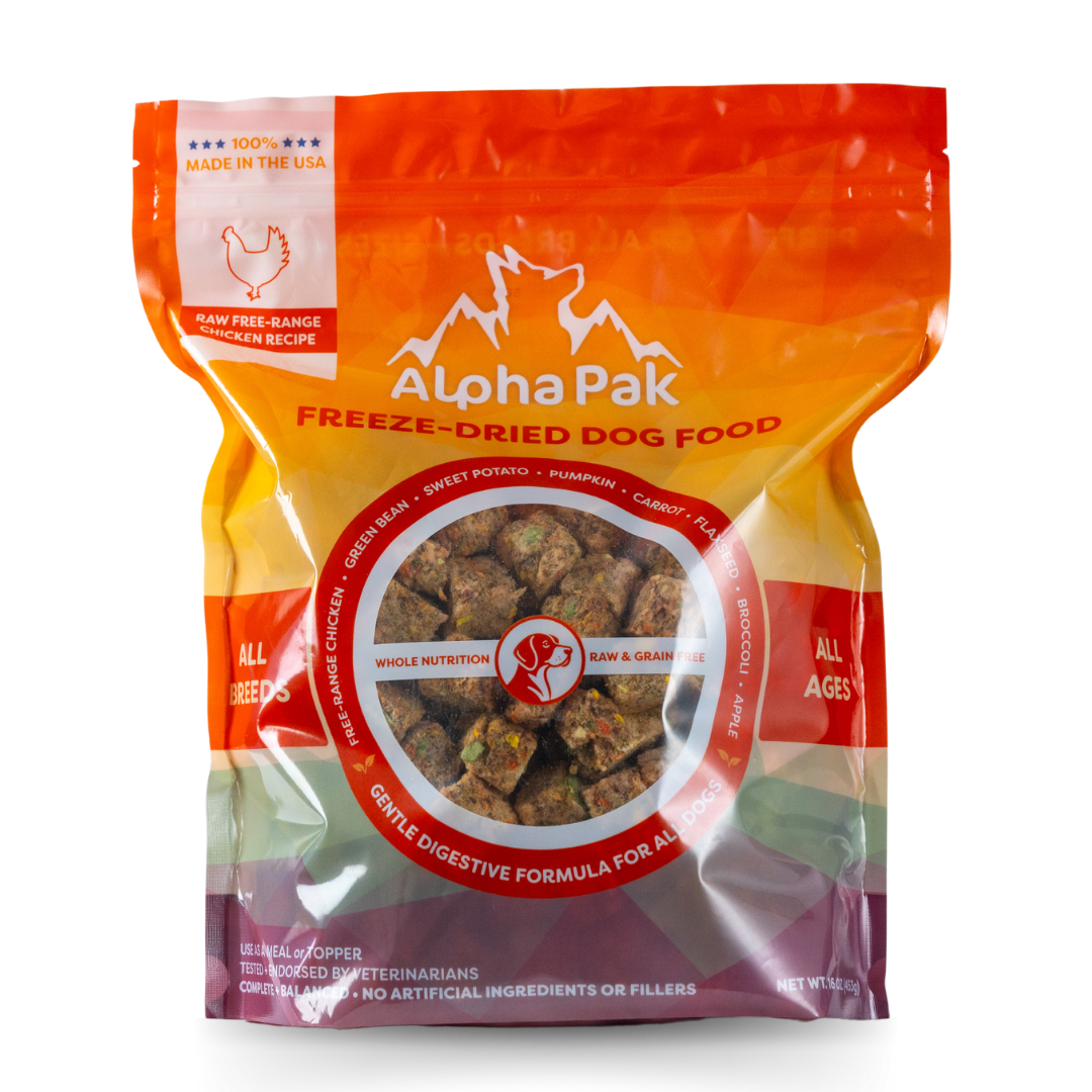 Alphapak Raw Freeze Dried Dog Food Chicken 16 oz