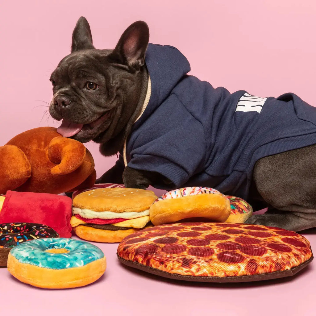 FabDonuts Box of Doughnuts Plush Squeaker Dog Toys – Set of 6 image 1