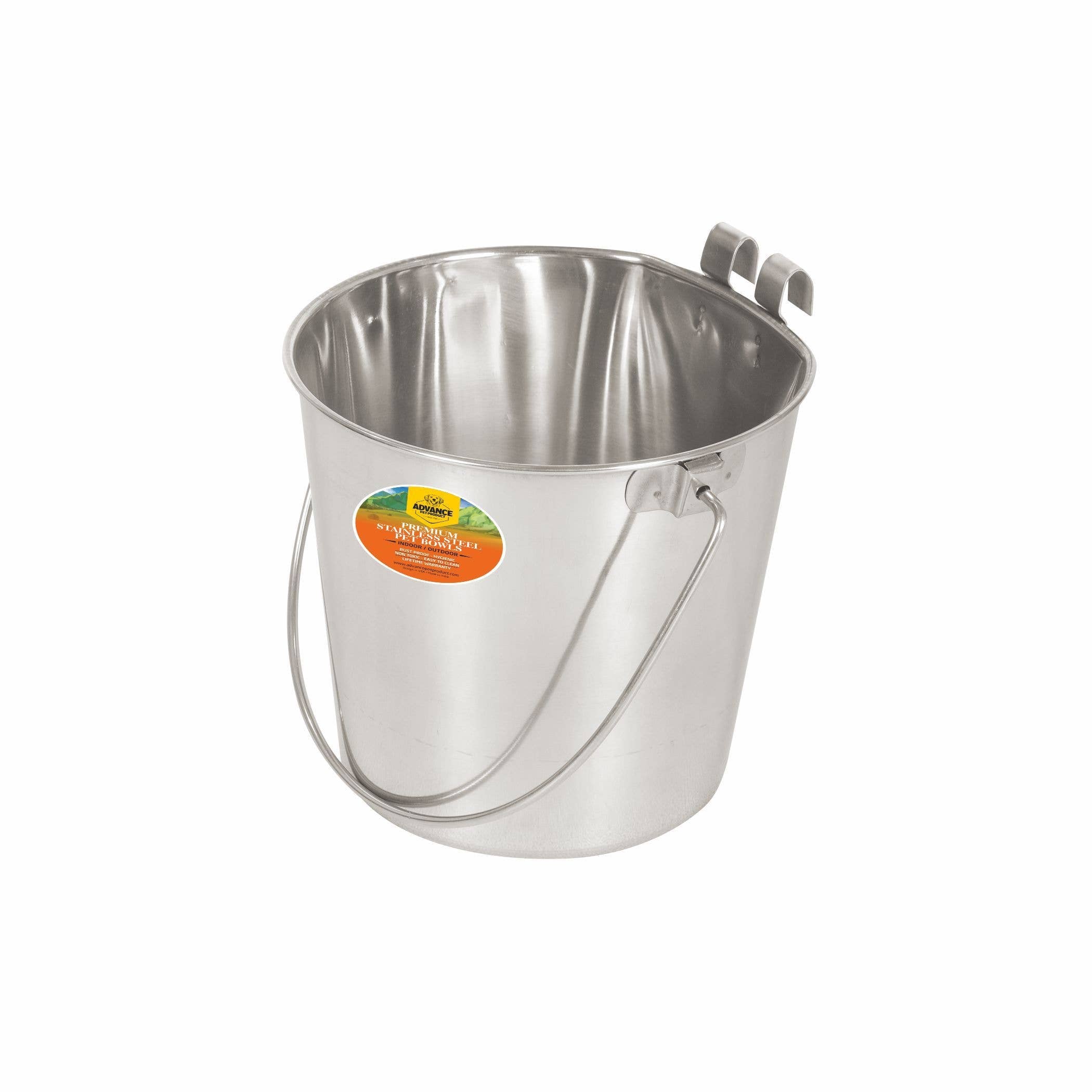 Flat Bucket with Hooks 2 Quart