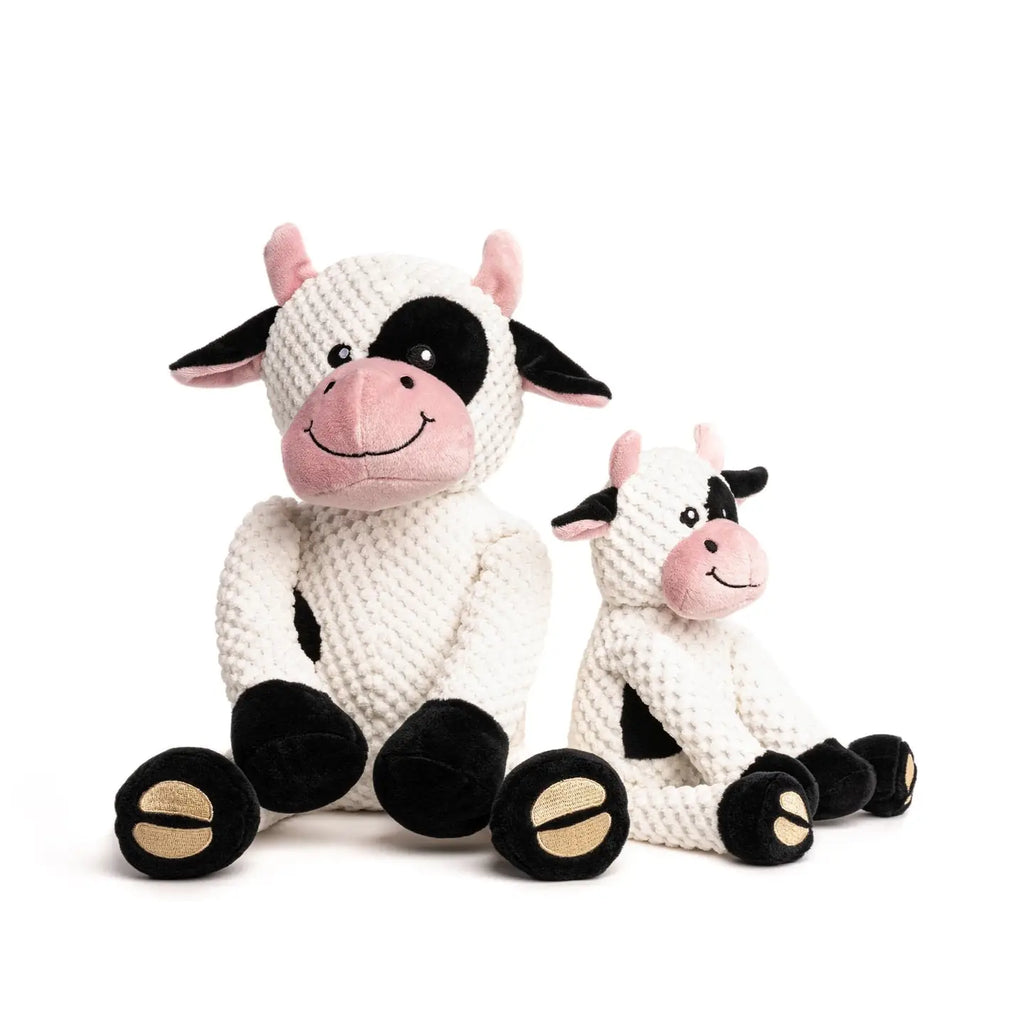 Floppy Cow Plush Squeaker Dog Toy image 1