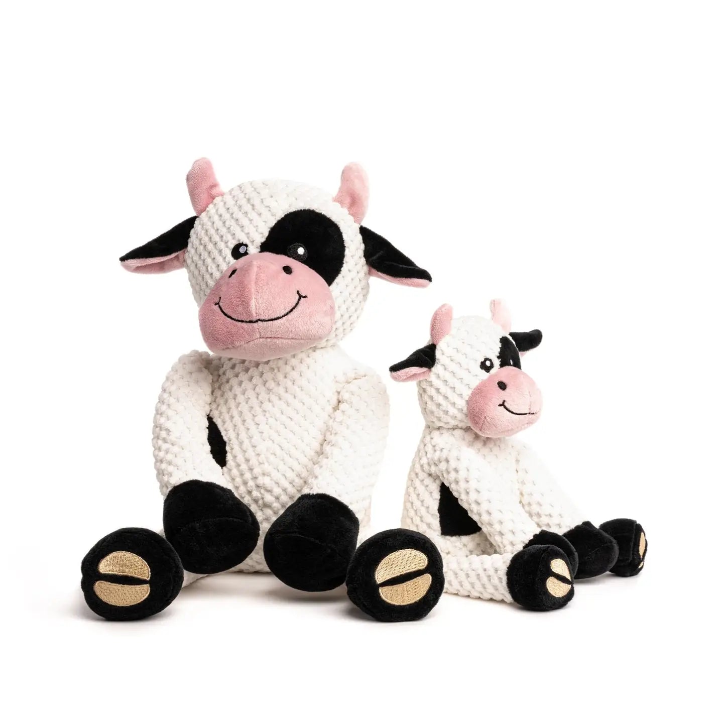 Floppy Cow Plush Squeaker Dog Toy image 1