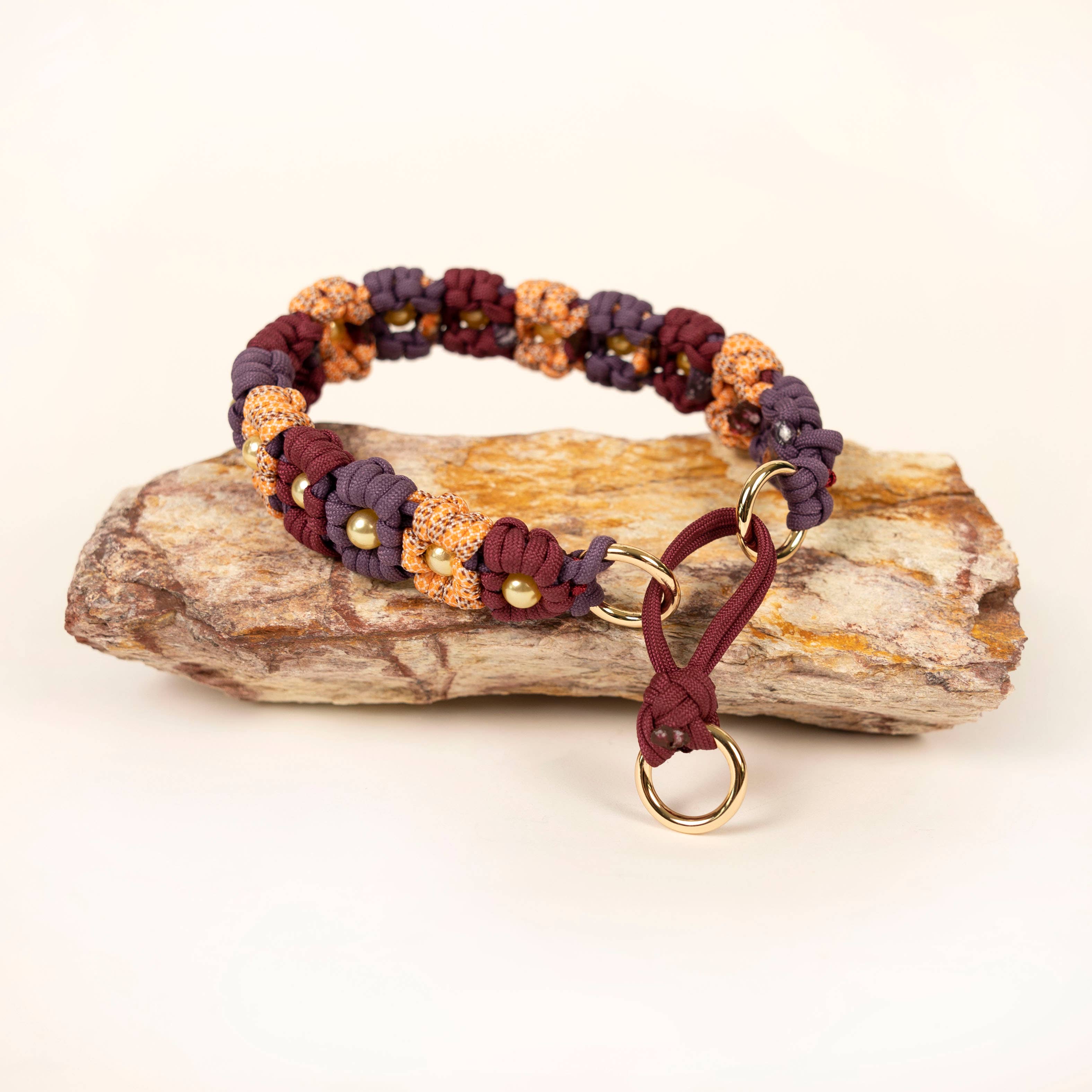 Maroon Paracord Martingale Collar