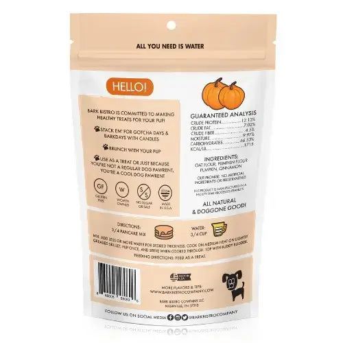 Pumpkin Pup Pooch Pancake Mix - 100% All Natural, Made in USA image 3