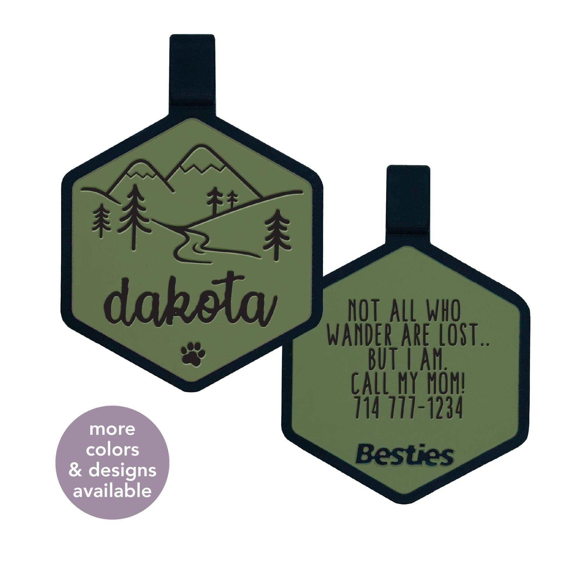 Mini Design Your Own Silicone Pet Id Tag