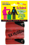 Scoochie Ex Husband  3 Pack Poop Bags in Bag and Header