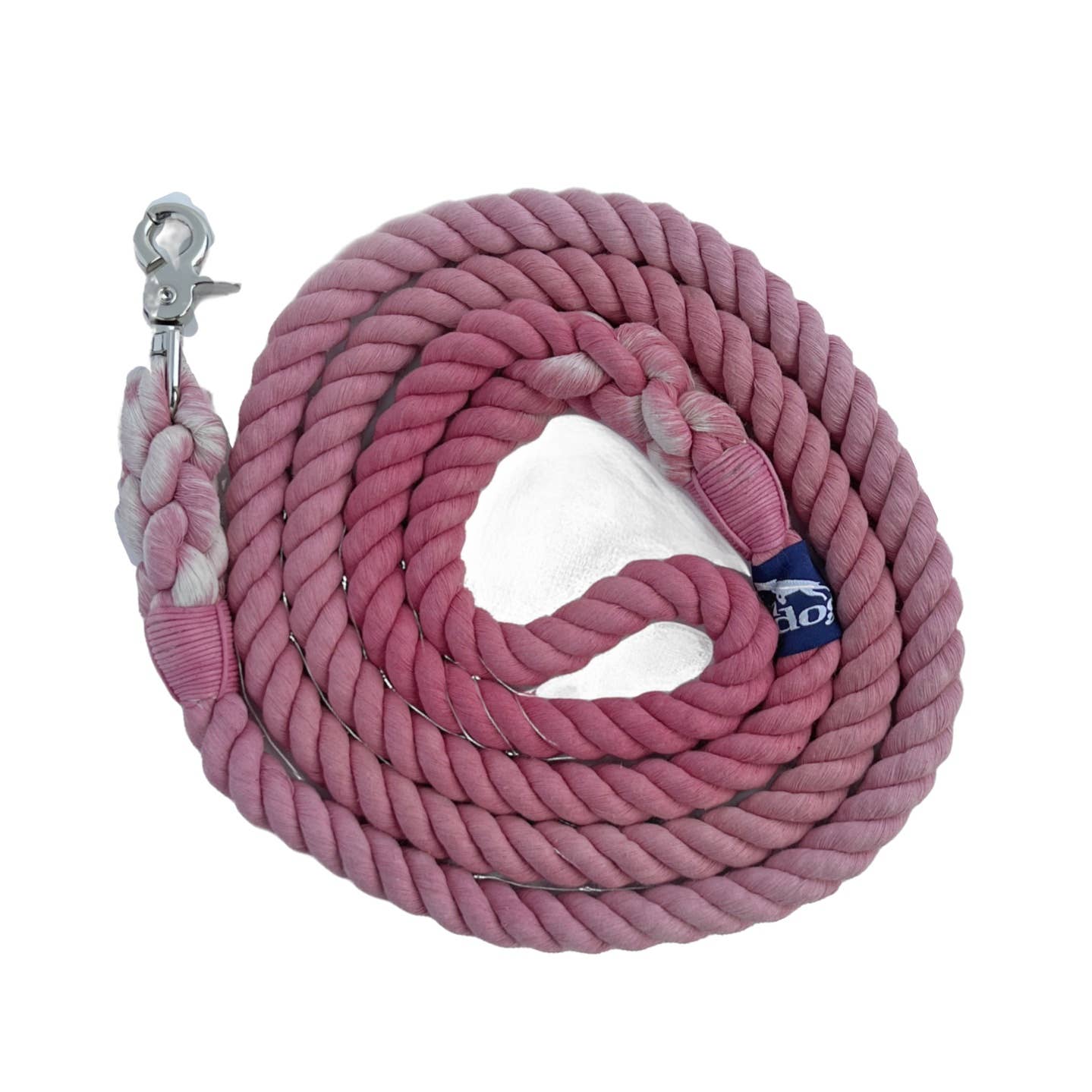 Ombré Cotton Rope Dog Leash - Red To Rose