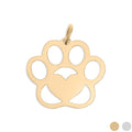 K Gold Pvd Stainless Steel Blank Paw Print Pet Tag
