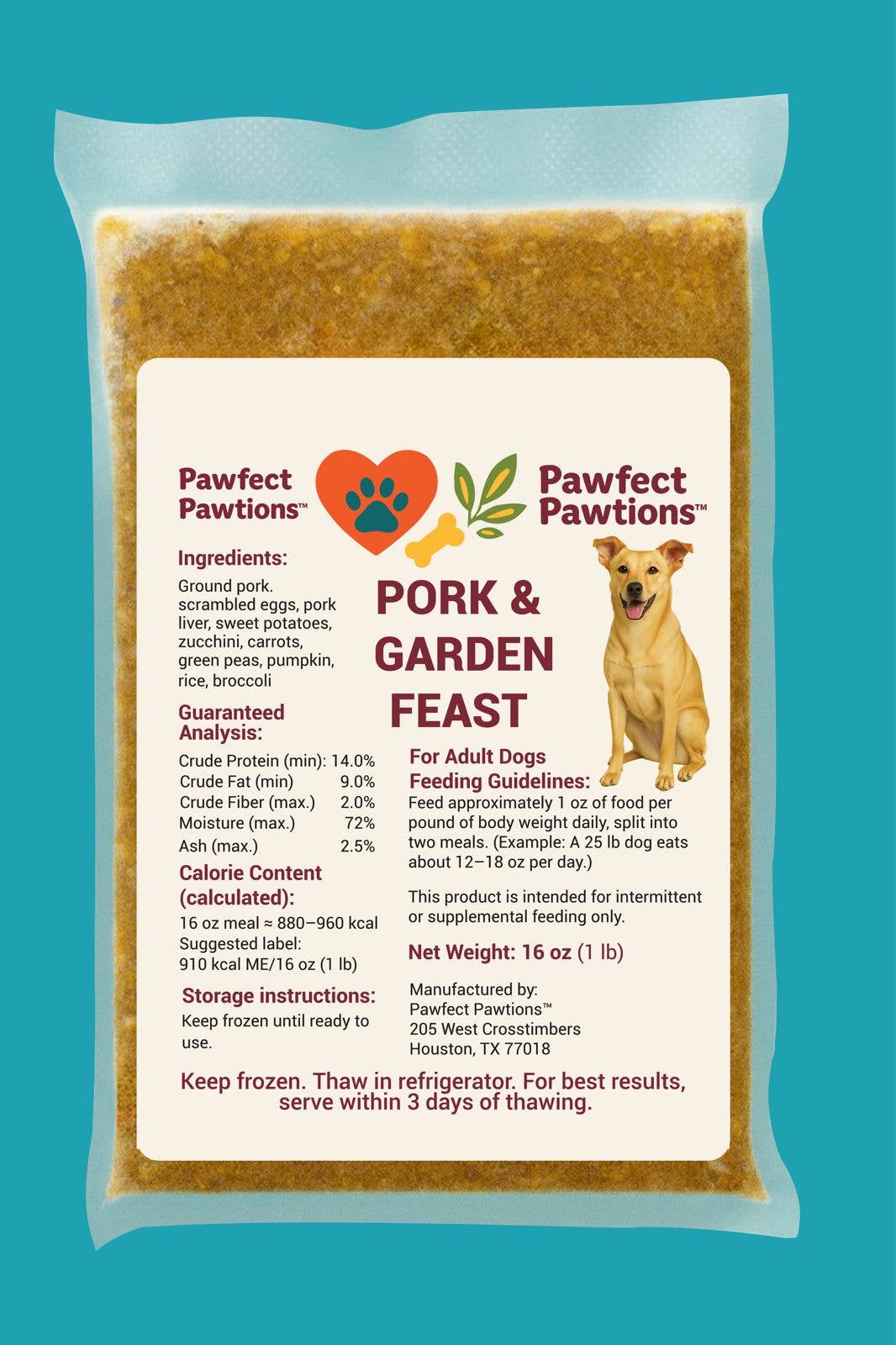 Pork &Amp; Garden Feast – Fresh Dog Meal