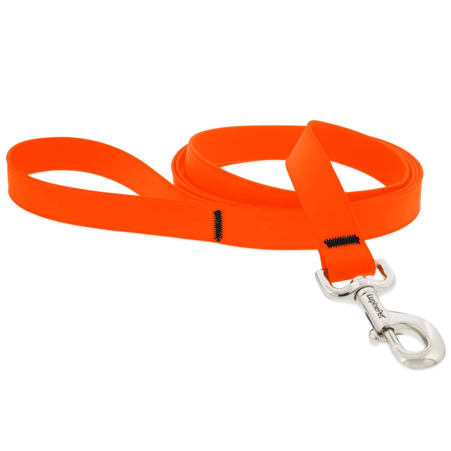 Lupinepet Splash Neon Orange Biothane Dog Leash