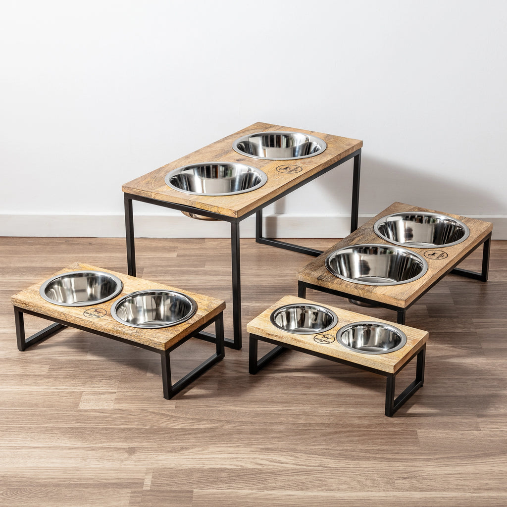 Elevated Double Dog Bowl Set – Non-Slip Feeding Station