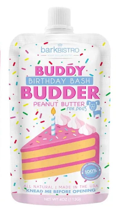 Dog Peanut Butter Squeeze Pack – 4 oz (Buddy Budder Flavors)