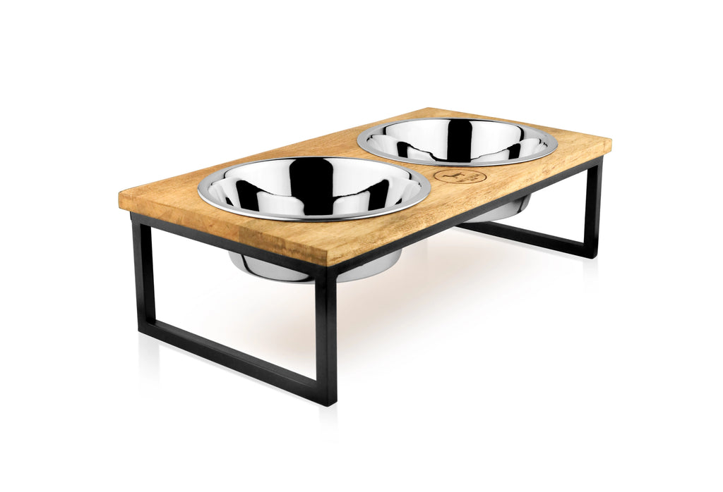 Elevated Double Dog Bowl Set – Non-Slip Feeding Station