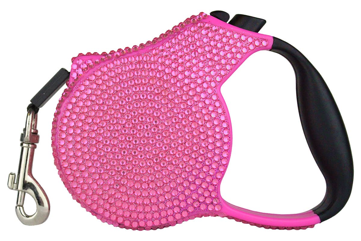 Crystal Retractable Leash – Fashionable Pet Walking Gear