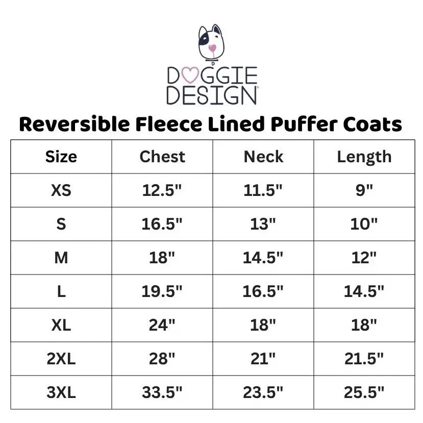 Reversible Fleece Lined Puffer Dog Coat – Black and White Plaid image 4