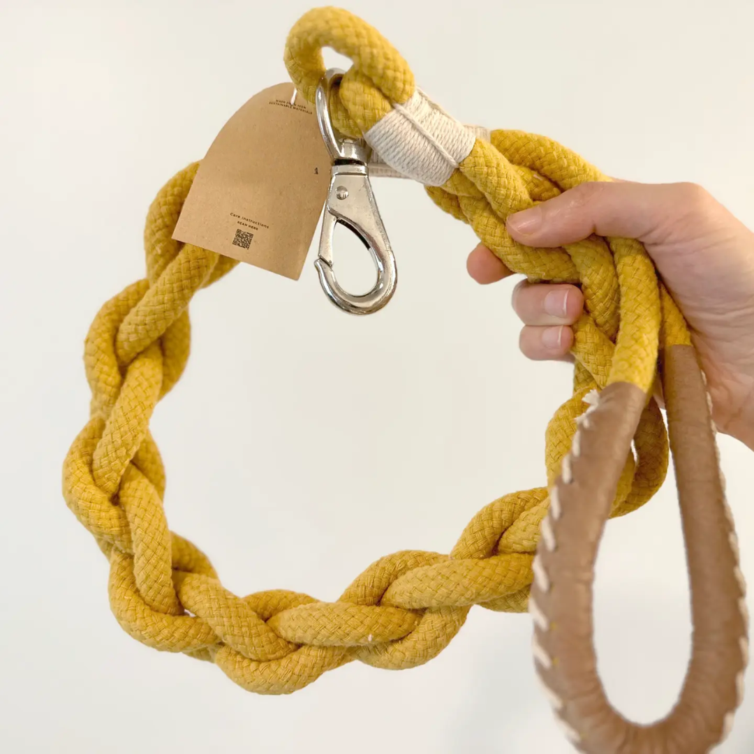 Handmade Sustainable  Cotton Rope Dog Leash, Eco-Friendly