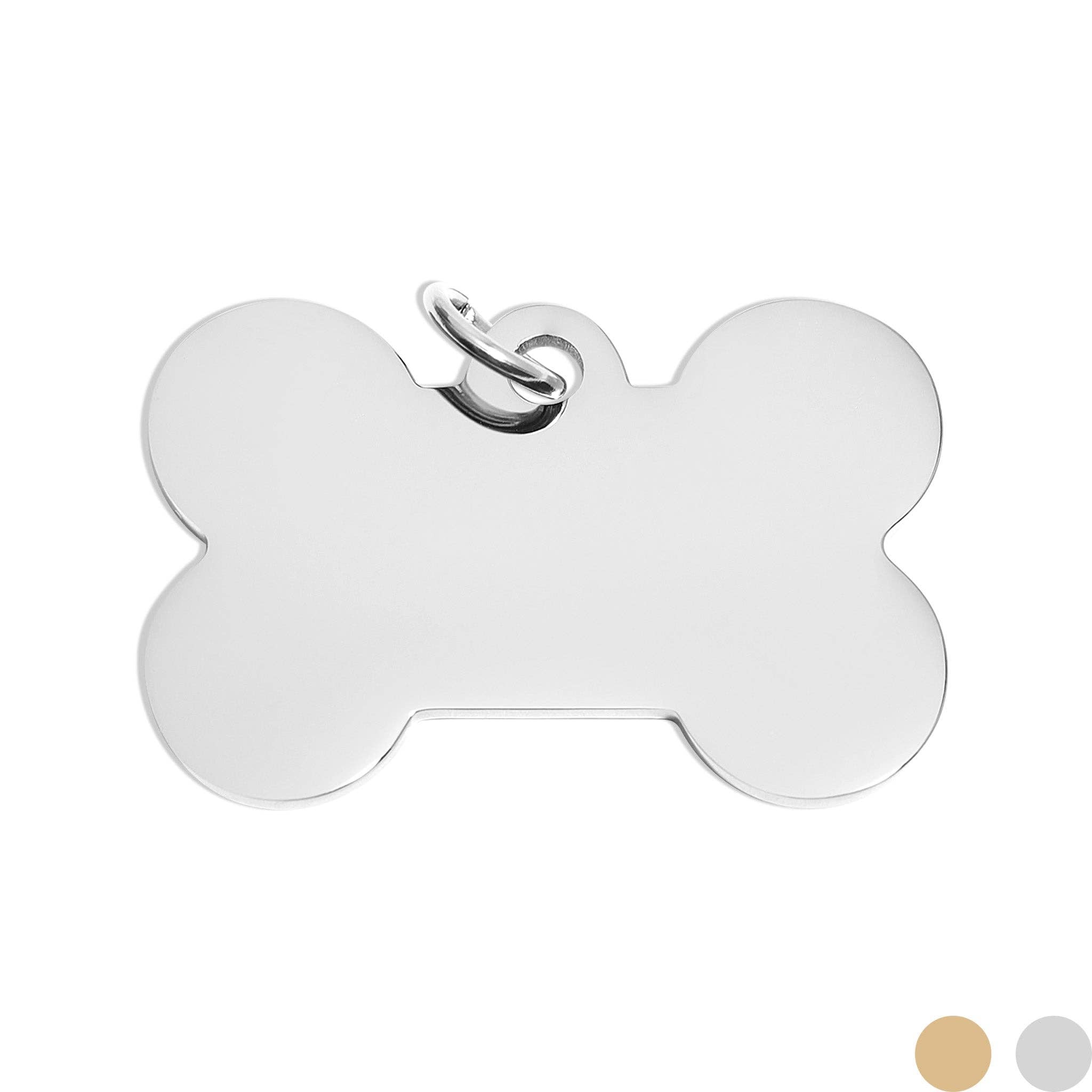 K Gold Pvd Stainless Steel Dog Bone Blank Pet Tag