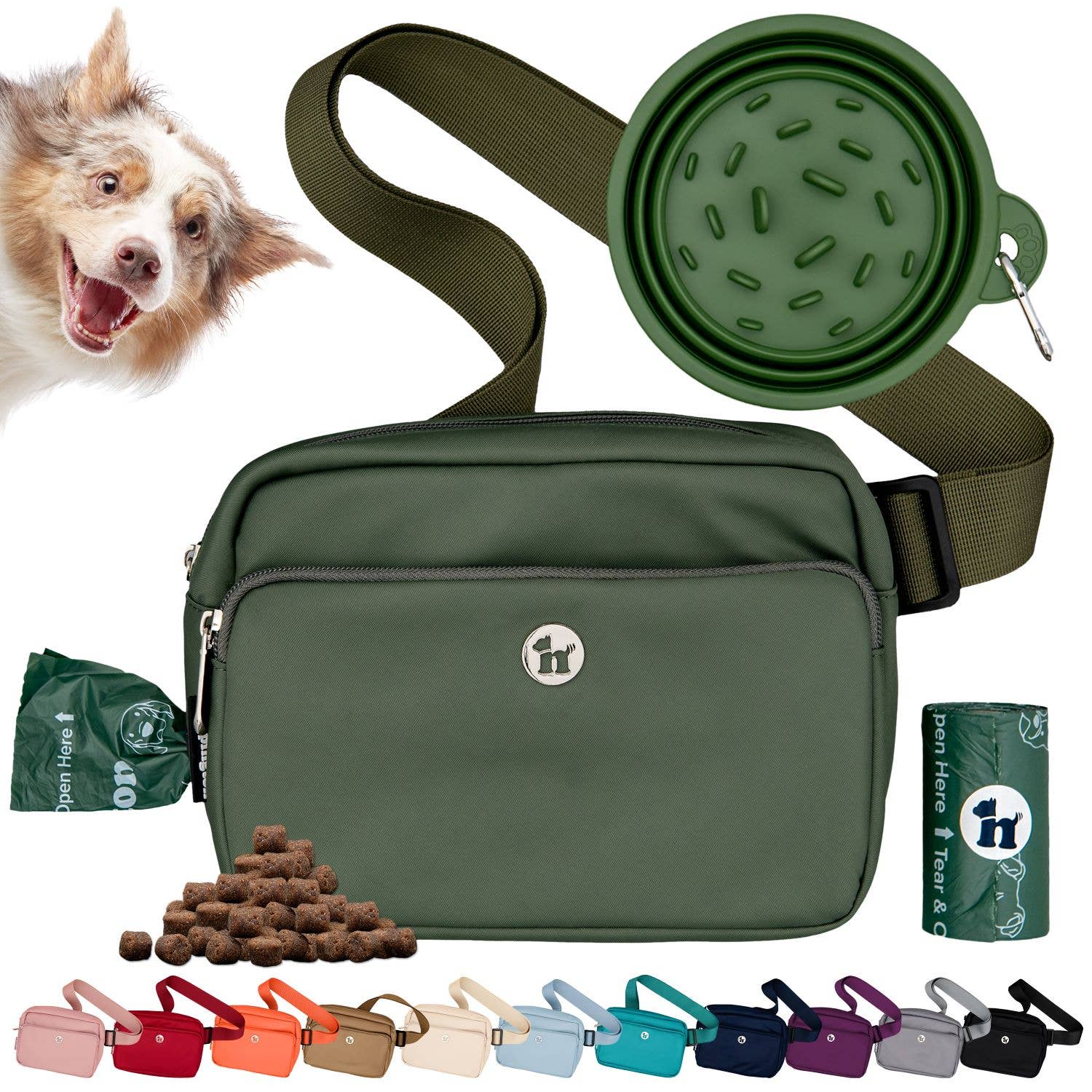 Oprah's Fave 3-in-1 Crossbody Dog Bag with Poop Bags & Bowl