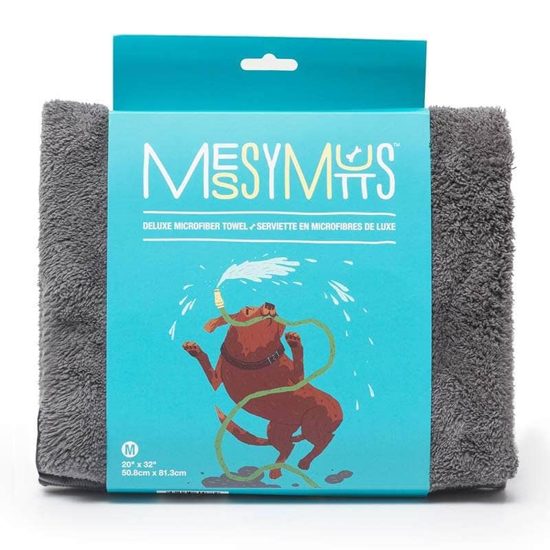 Microfiber Ultra Soft Dog Towel with Hand Pockets, Medium, 32" X 20"