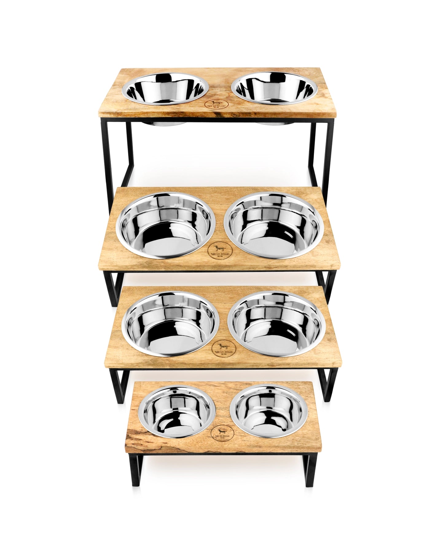 Elevated Double Dog Bowl Set – Non-Slip Feeding Station