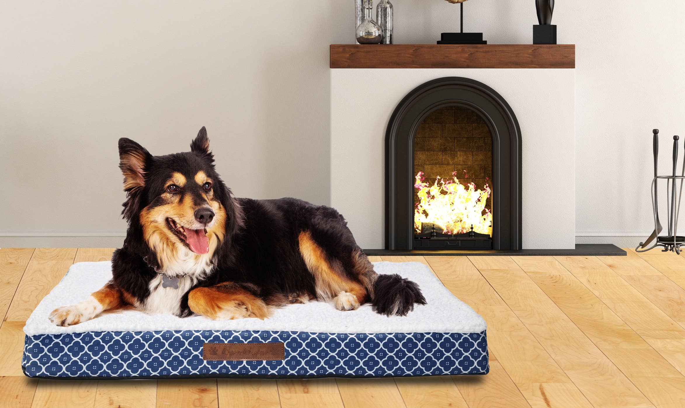 Trellis Geometric Print Pet Bed Mattress For Dogs & Cats