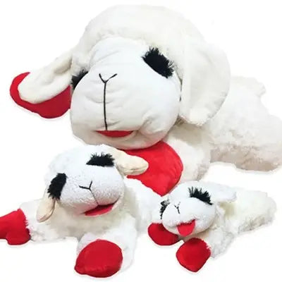 Multipet Lamb Chop dog toy with squeaker