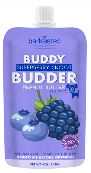 Dog Peanut Butter Squeeze Pack – 4 oz (Buddy Budder Flavors)